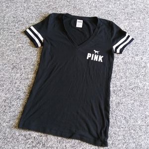 Vs PINK stripe sleeve Tshirt